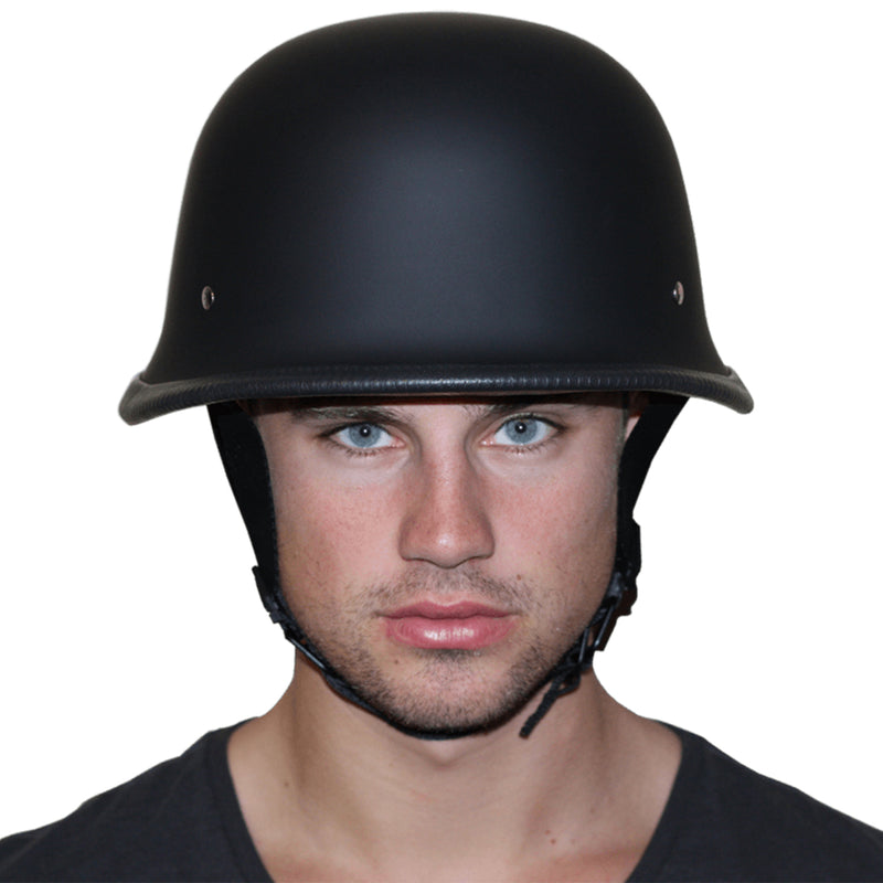 Daytona Helmets Novelty German Militia Motorcycle Helmet, Medium, Dull Black
