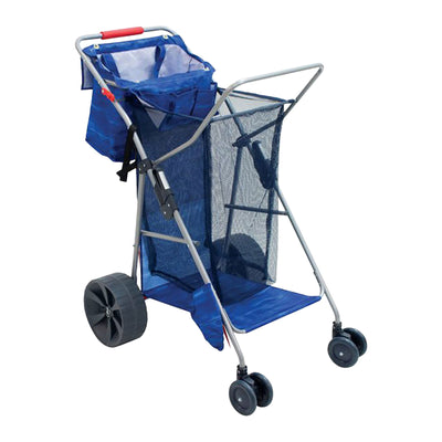 RIO Brands Deluxe Wonder Wheeler Portable Folding Utility Cart, Blue (Used)