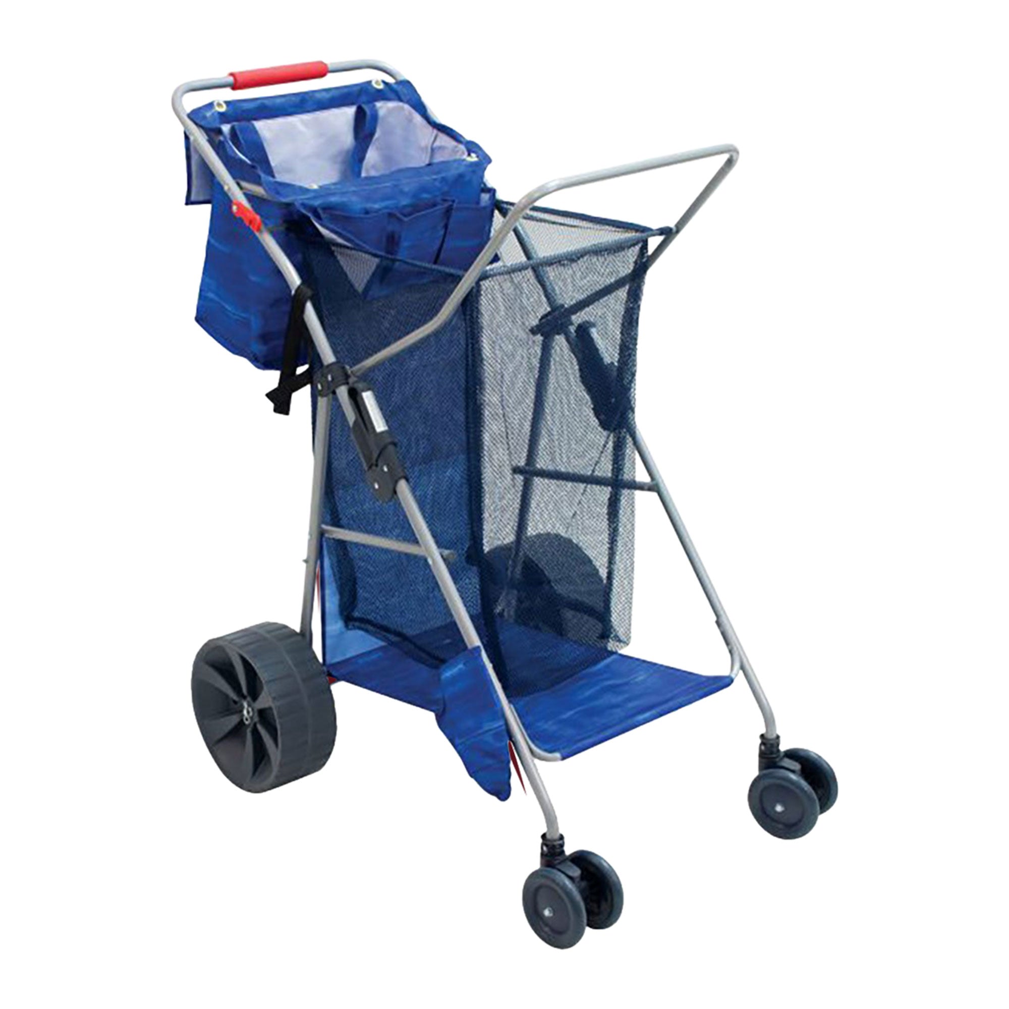 RIO Brands Deluxe Wonder Wheeler Beach Outdoor Utility Cart, Blue (Used)
