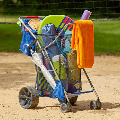 RIO Brands Deluxe Wonder Wheeler Portable Folding Utility Cart, Blue (Used)