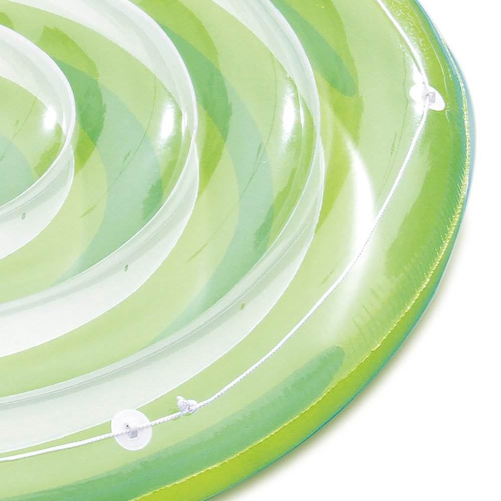 Summer Waves 65" Inflatable Splash Island Ring Pool Tube Float w/ Hibiscus Raft