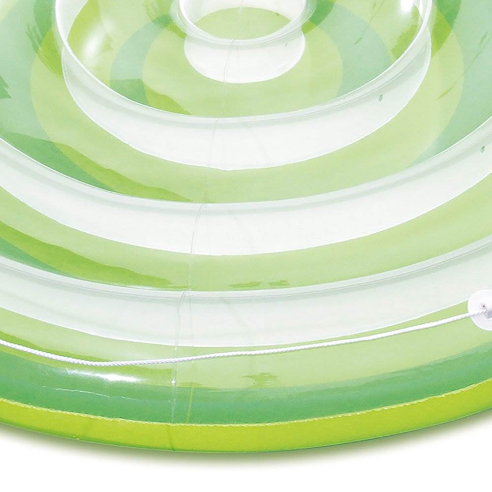 Summer Waves 65" Inflatable Splash Island Ring Pool Tube Float w/ Hibiscus Raft