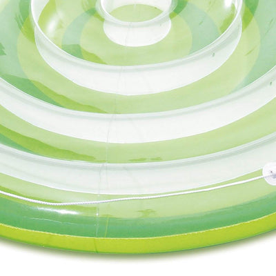 Summer Waves 65" Inflatable Splash Island Ring Pool Tube Float w/ Hibiscus Raft