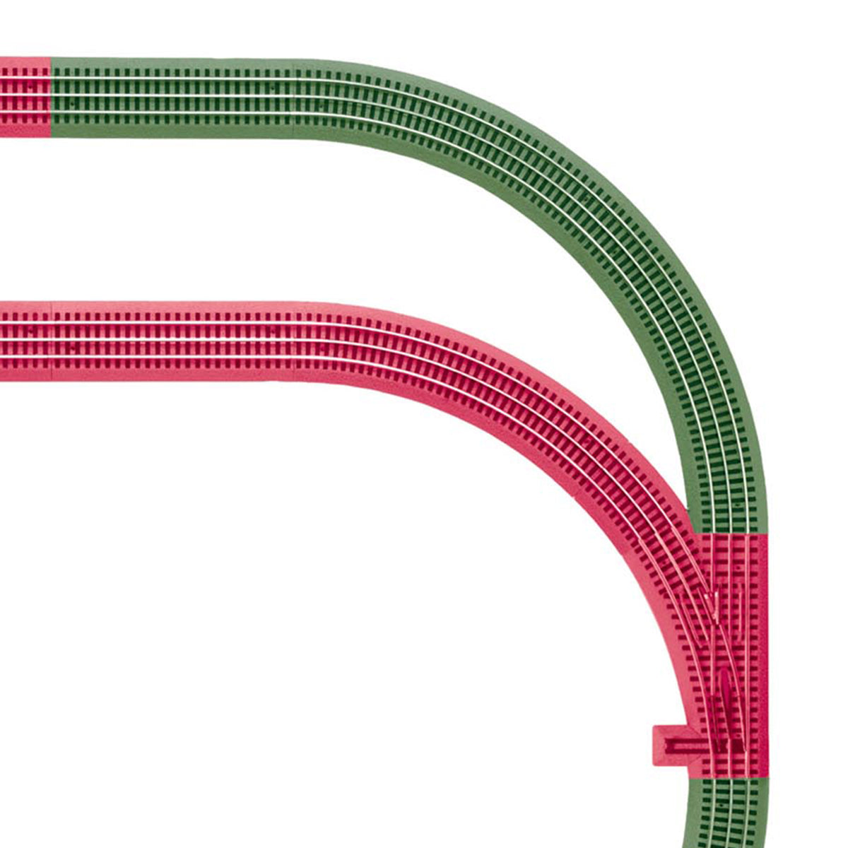 Lionel Trains Fastrack Outer Passing Loop Add On Train Track Set (Open Box)
