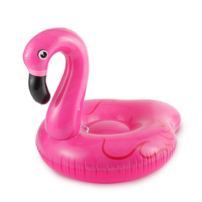 Summer Waves Jumbo Inflatable Pink Flamingo Ride-On Pool Raft + Gold Swan Float