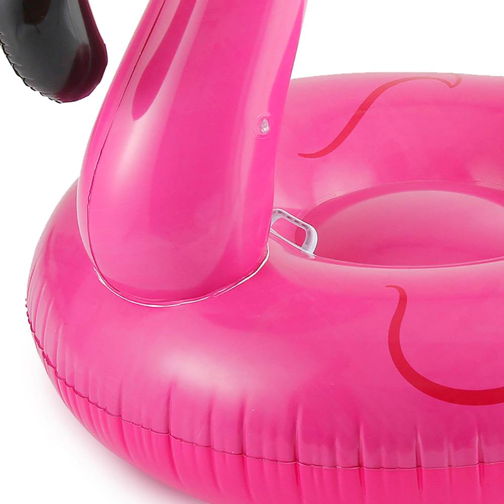 Summer Waves Jumbo Inflatable Pink Flamingo Ride-On Pool Raft + Gold Swan Float
