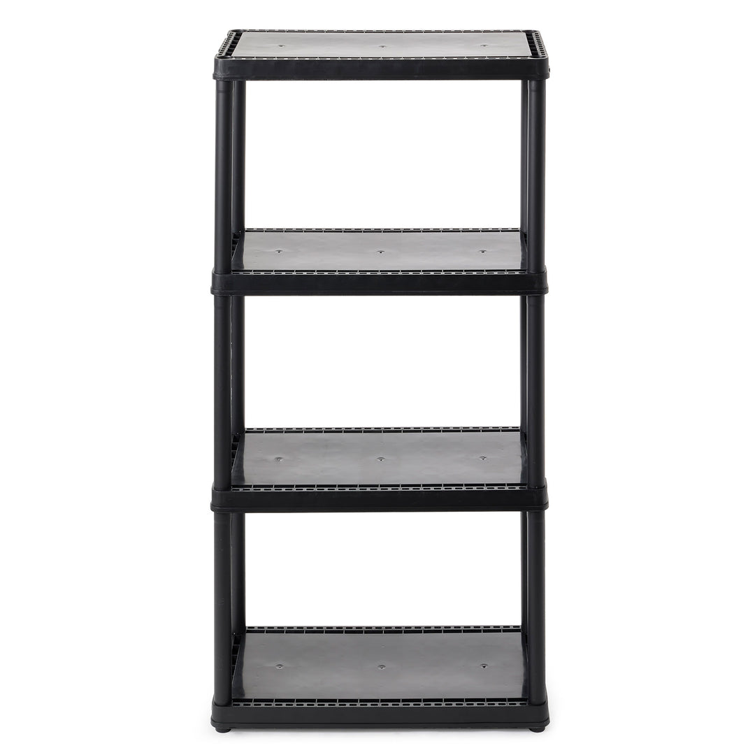 Gracious Living 4 Tier Light Duty Garage Storage Shelf, Black(Open Box) (3 Pack) - VMInnovations