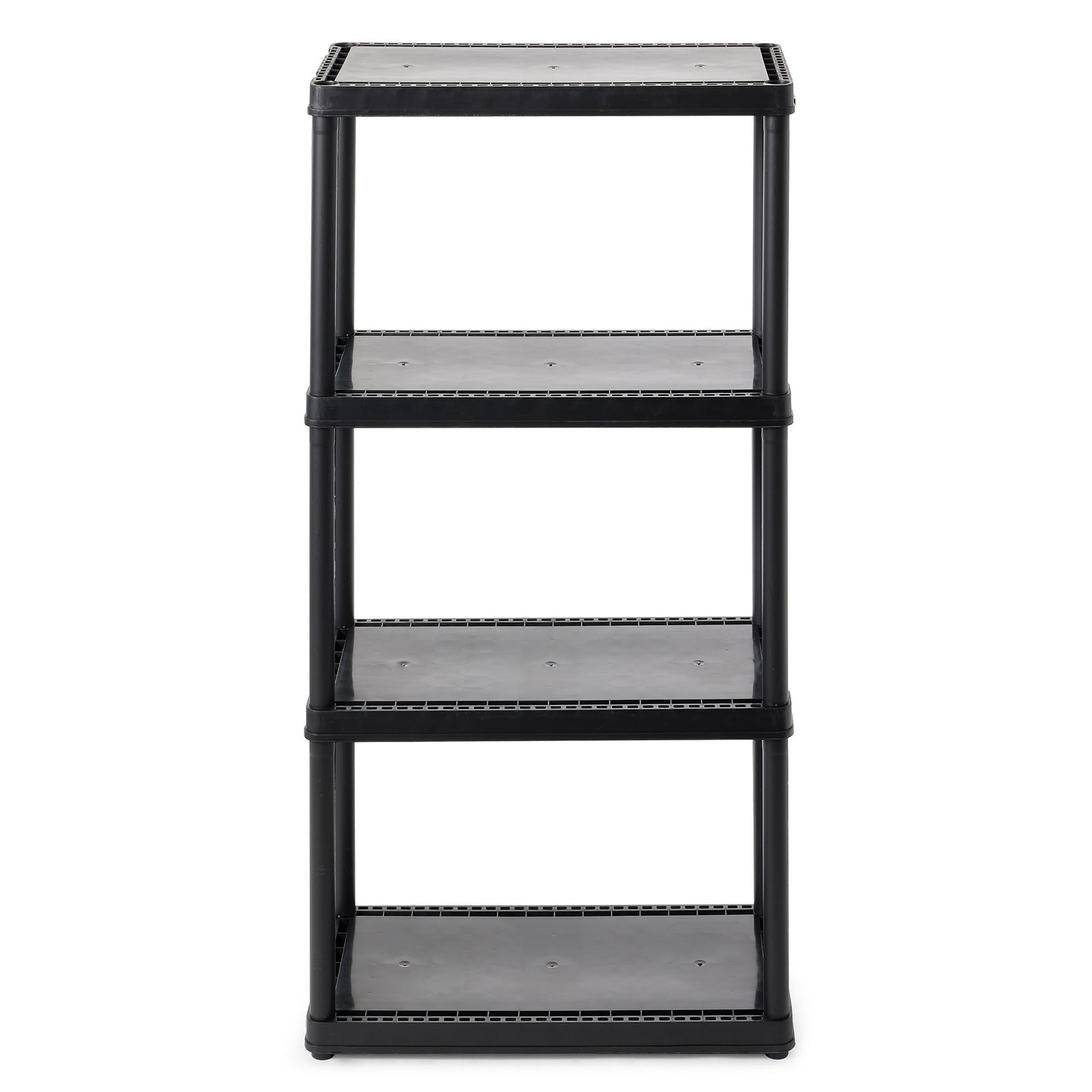 Gracious Living 4 Tier Light Duty Garage Storage Shelf, Black(Open Box) (3 Pack) - VMInnovations