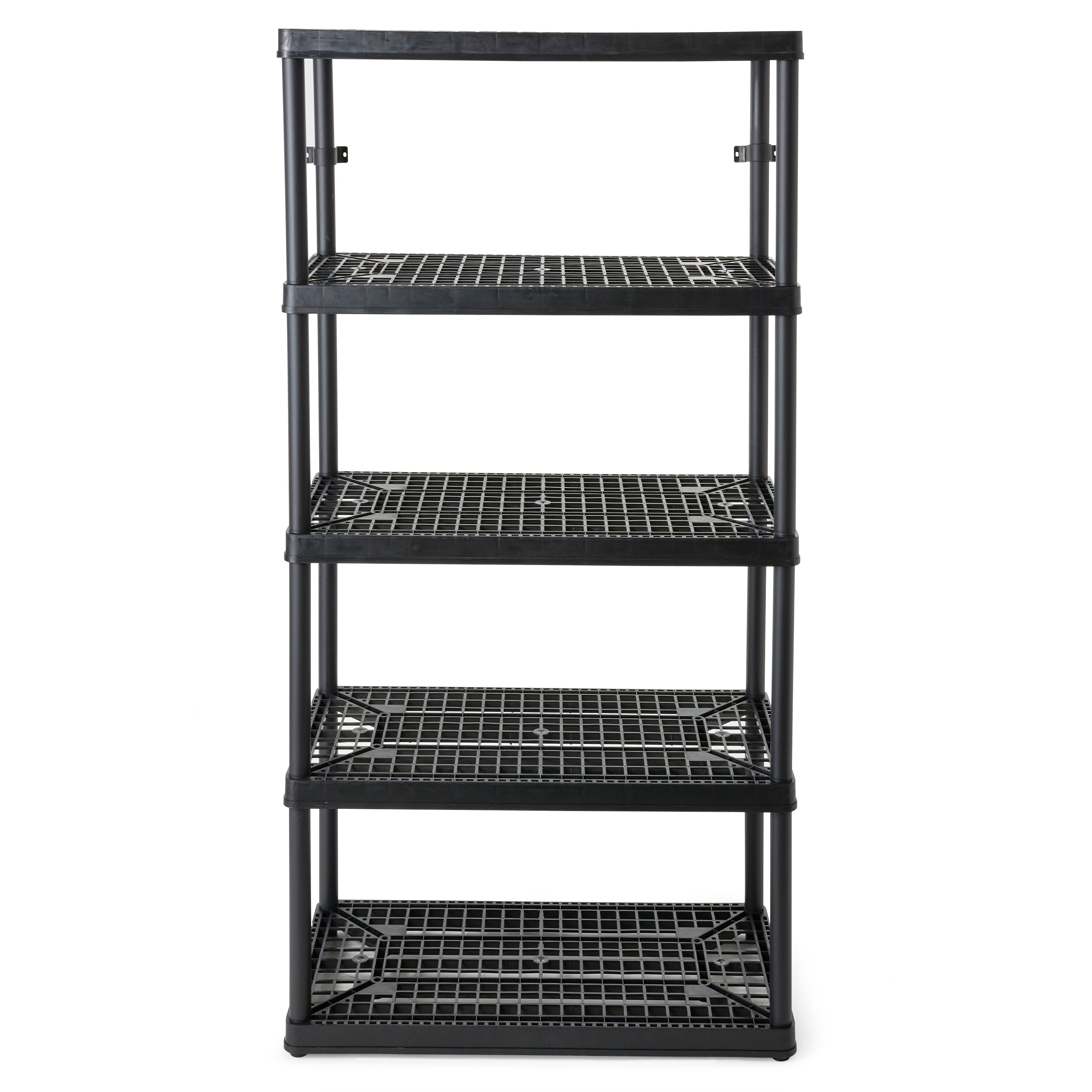 Gracious Living 5 Shelf Tier Light Duty Indoor and Garage Storage Shelf, Black (Damaged)