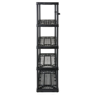 Gracious Living 5 Shelf Tier Light Duty Indoor and Garage Storage Shelf, Black (Refurbished)