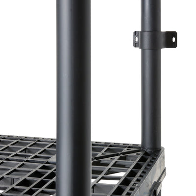 Gracious Living 5 Shelf Tier Light Duty Indoor and Garage Storage Shelf, Black (Damaged)