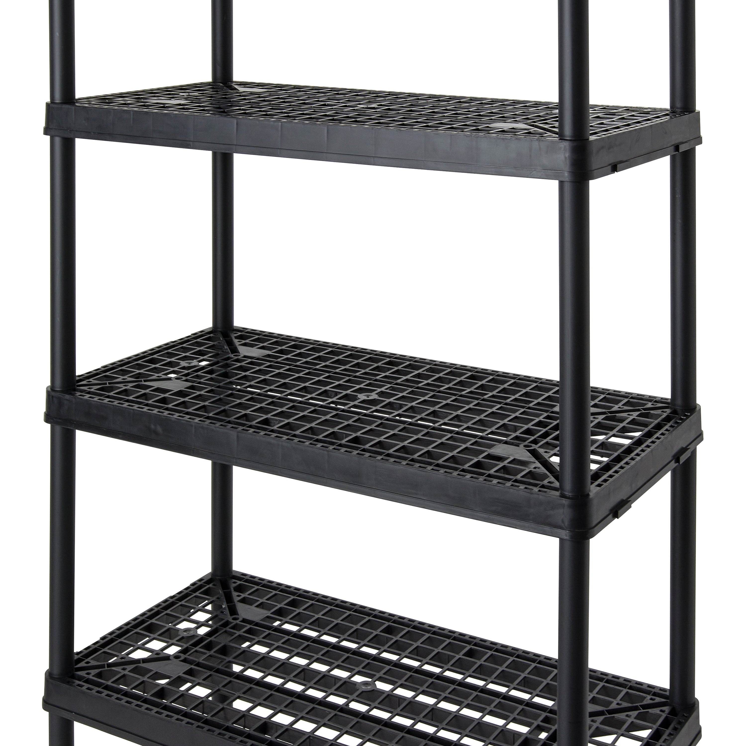 Gracious Living 5 Shelf Tier Light Duty Indoor and Garage Storage Shelf, Black (Damaged)