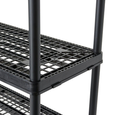 Gracious Living 5 Shelf Tier Light Duty Indoor and Garage Storage Shelf, Black (Damaged)