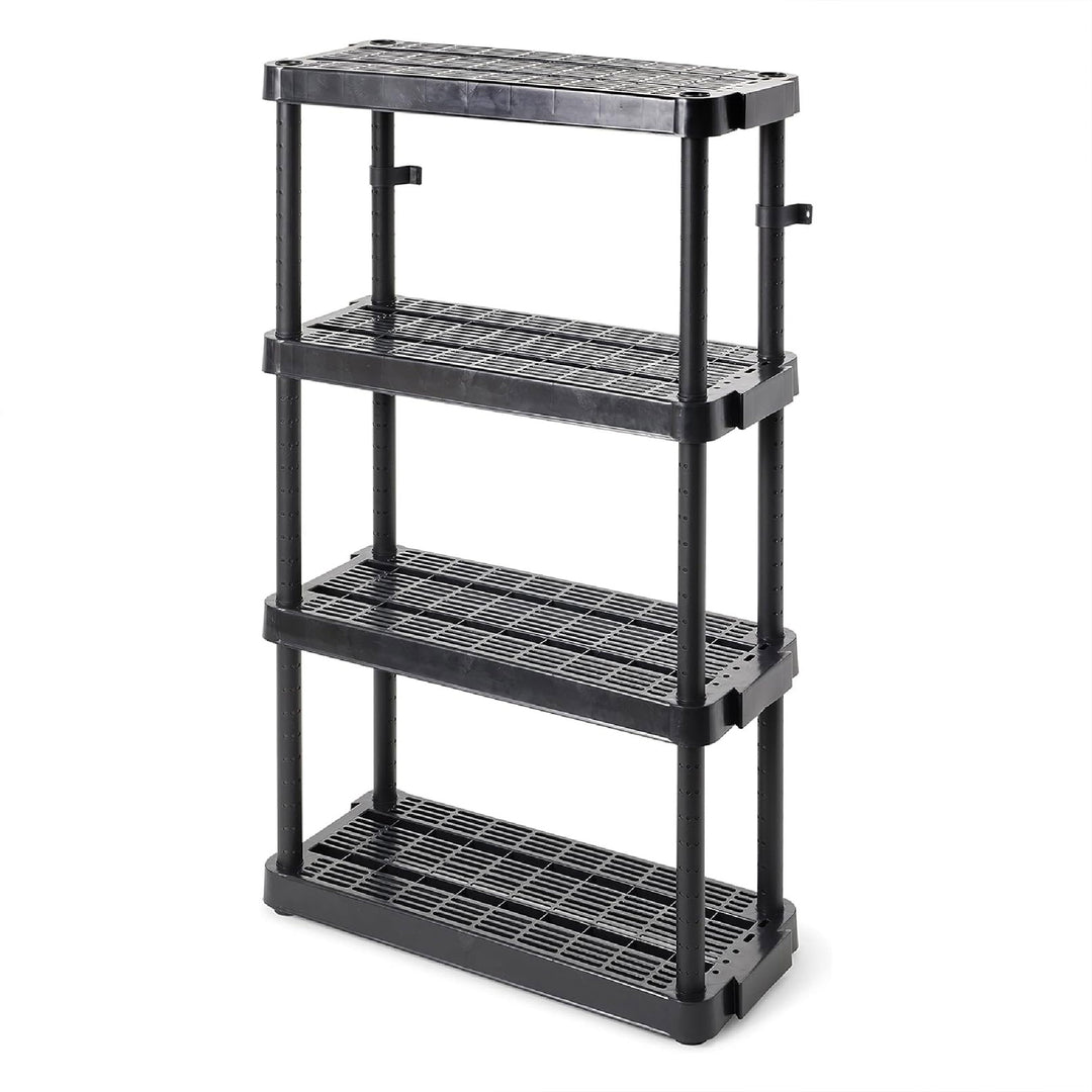 Gracious Living Extra Wide Light Duty Garage Storage Shelves, Black (Open Box) - VMInnovations