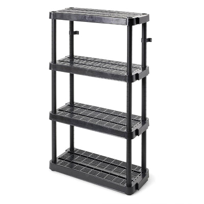 Gracious Living Extra Wide Light Duty Garage Storage Shelves, Black (Open Box)