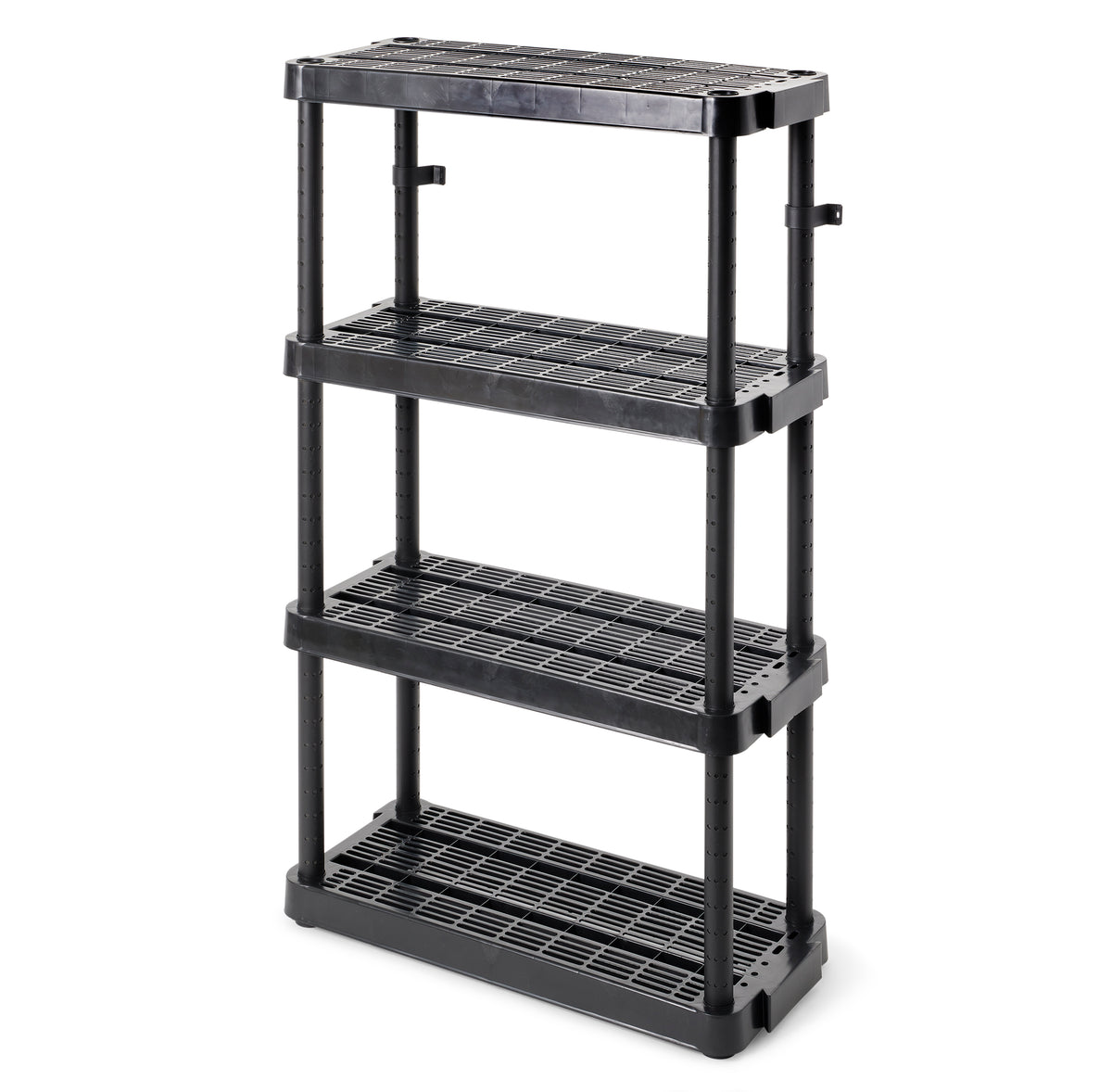 Gracious Living Extra Wide Light Duty Indoor Garage Shelves, Black (6 Pack)