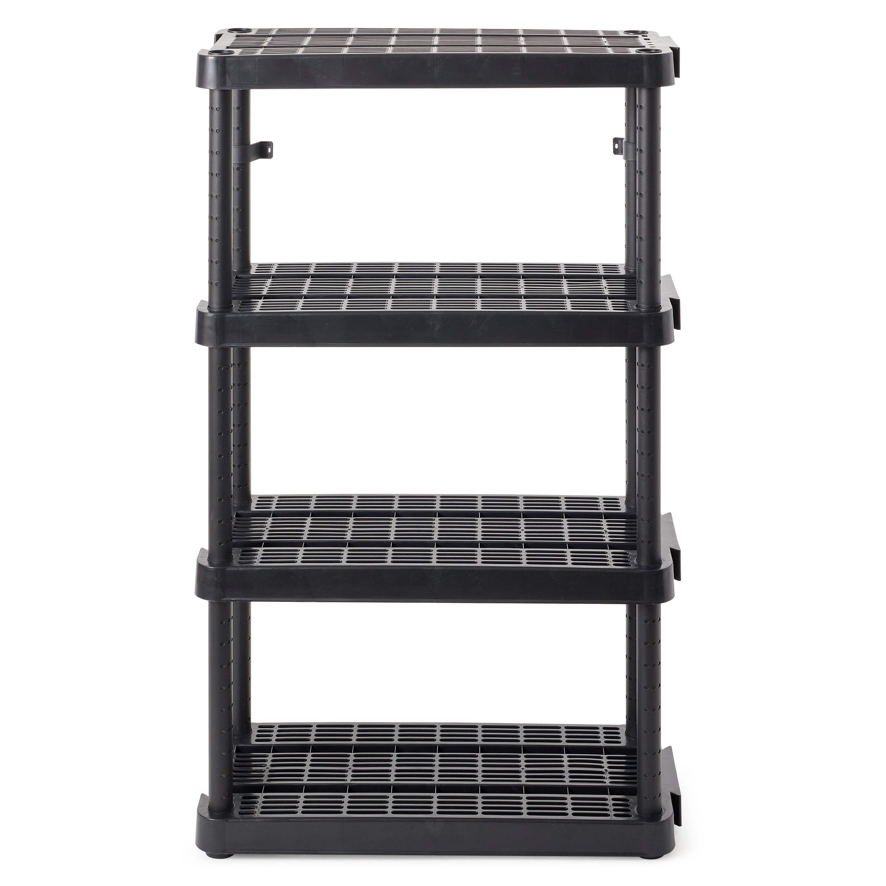 Gracious Living Extra Wide Light Duty Indoor Garage Shelves, Black (12 Pack) - VMInnovations
