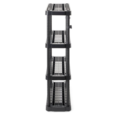 Gracious Living Extra Wide Light Duty Indoor Garage Shelves, Black (12 Pack) - VMInnovations