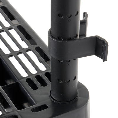 Gracious Living Extra Wide Light Duty Indoor Garage Shelves, Black (12 Pack) - VMInnovations