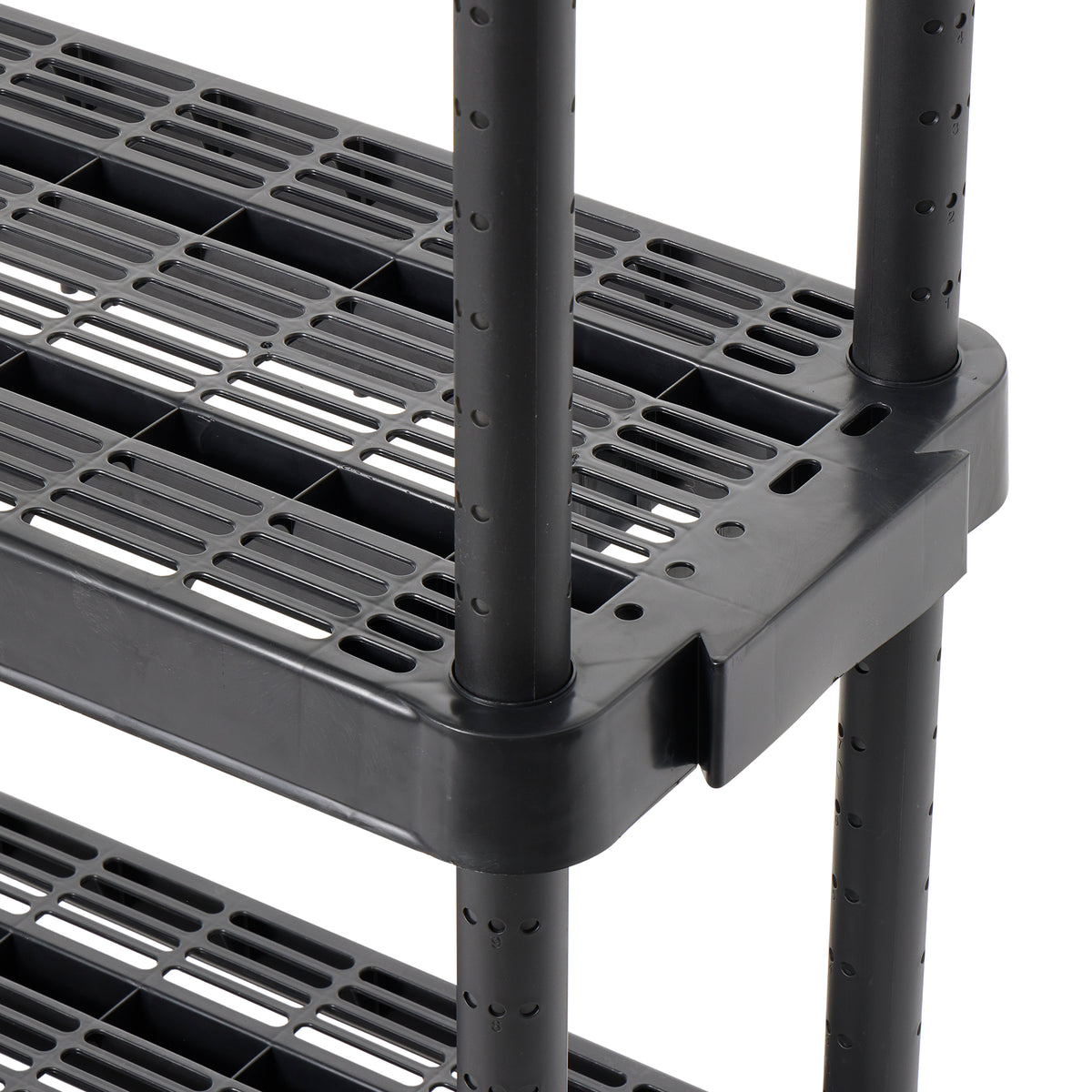 Gracious Living Extra Wide Light Duty Indoor Garage Shelves, Black (12 Pack)