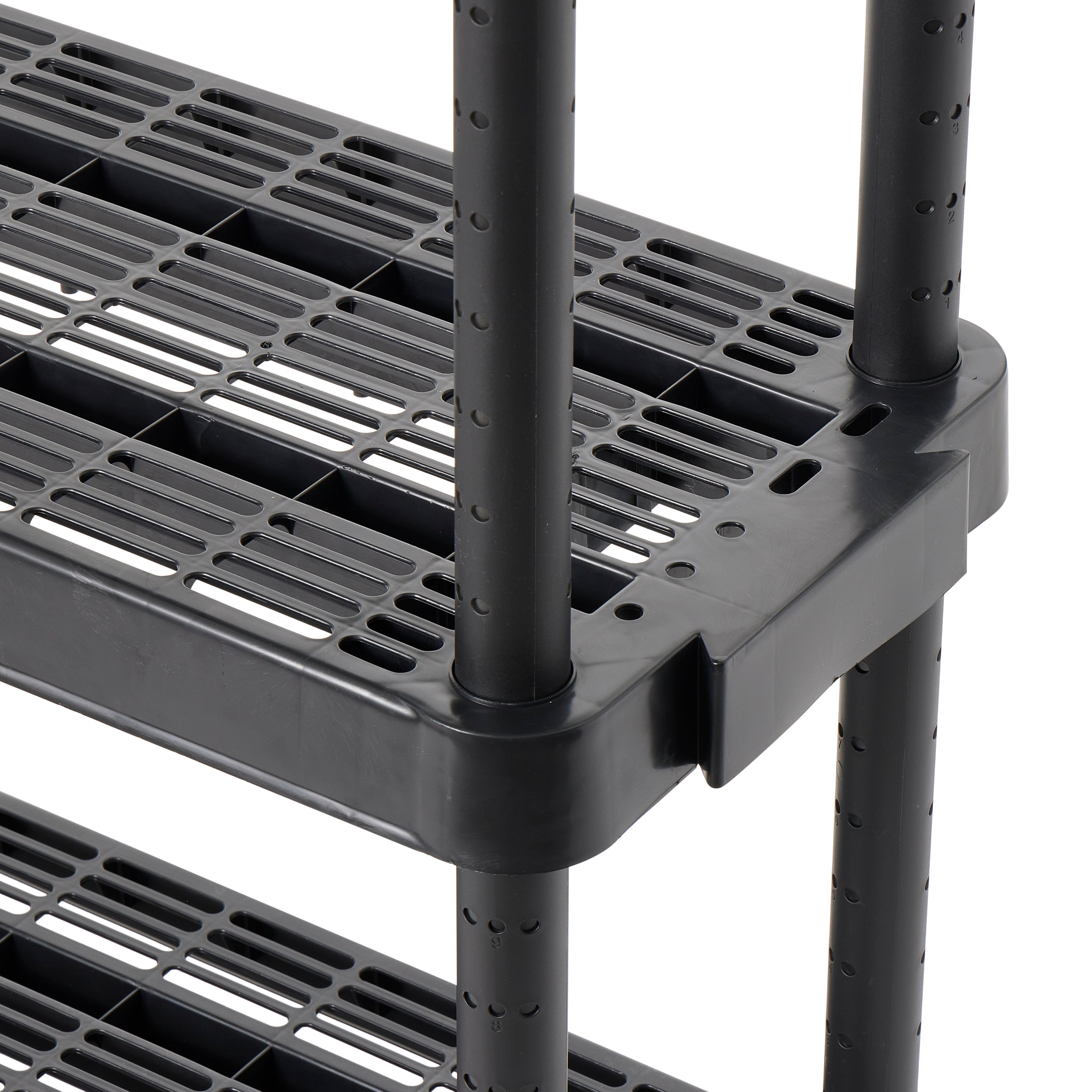 Gracious Living Extra Wide Light Duty Indoor Garage Shelves, Black (12 Pack) - VMInnovations