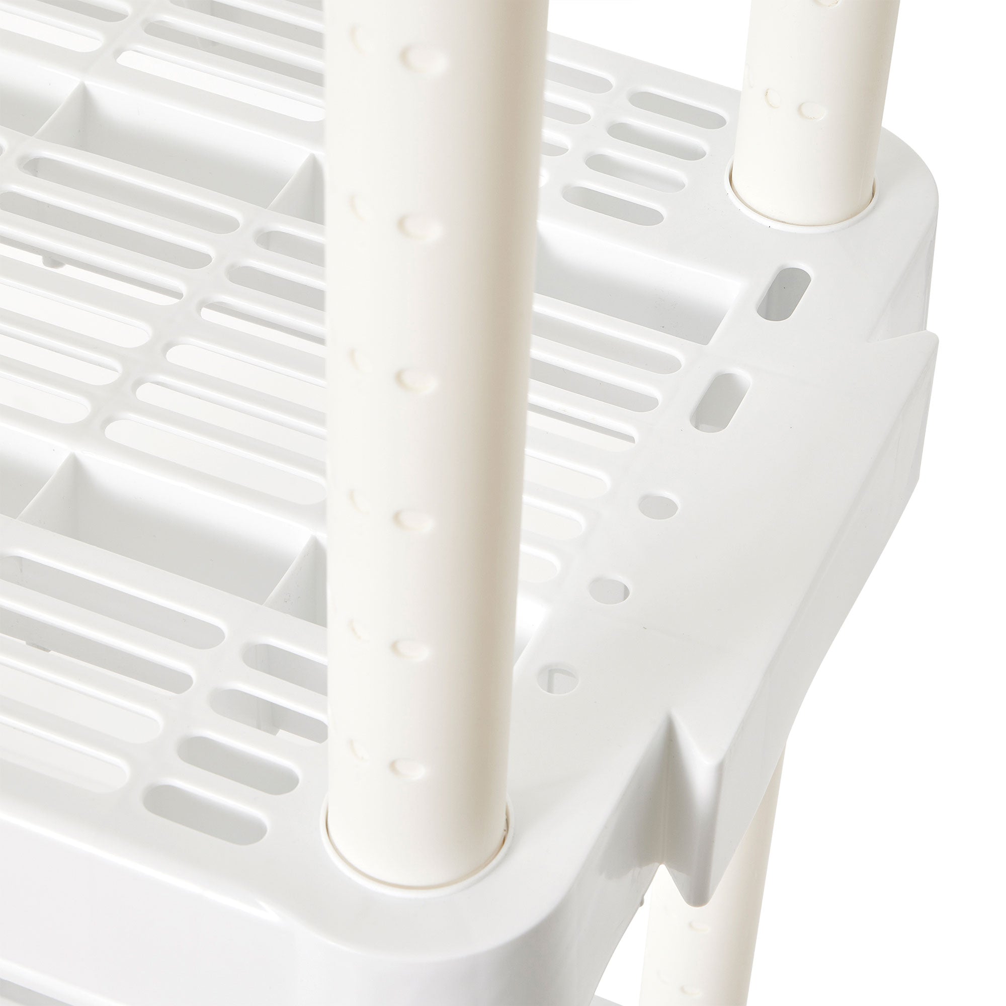 Gracious Living 4 Shelf Tier Indoor and Garage Storage Shelf, White (Used) - VMInnovations