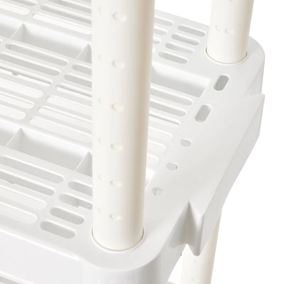 Gracious Living 4 Shelf Tier Light Duty Indoor Storage Shelf, White (5 Pack)