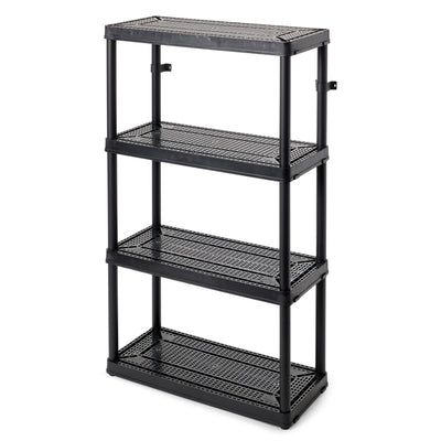 Gracious Living 4 Shelf Tier Resin Indoor and Garage Storage Shelf (For Parts)