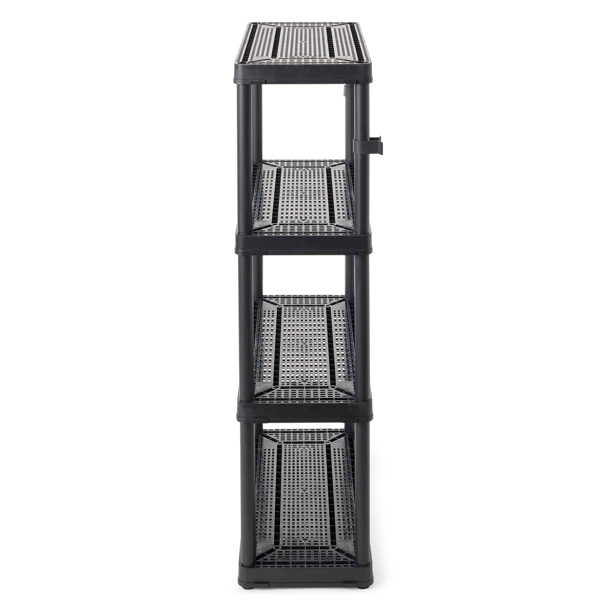 Gracious Living 4 Shelf Tier Resin Indoor and Garage Storage Shelf, Black (Used) - VMInnovations