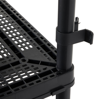 Gracious Living 4 Shelf Tier Resin Indoor and Garage Storage Shelf, Black (Used) - VMInnovations