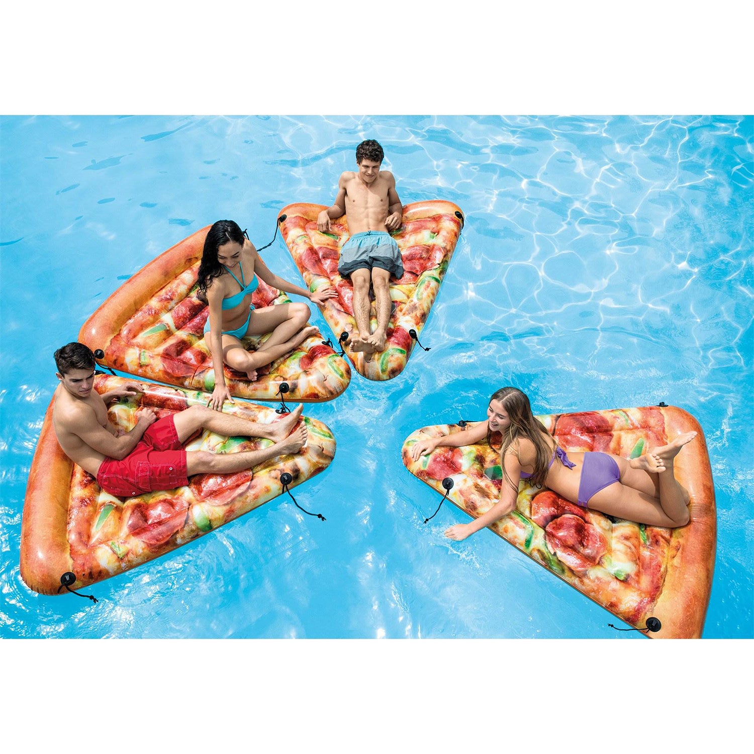 Intex Giant Inflatable Pizza Slice Float For Beach or Swimming Pool  (2 Pack) - VMInnovations