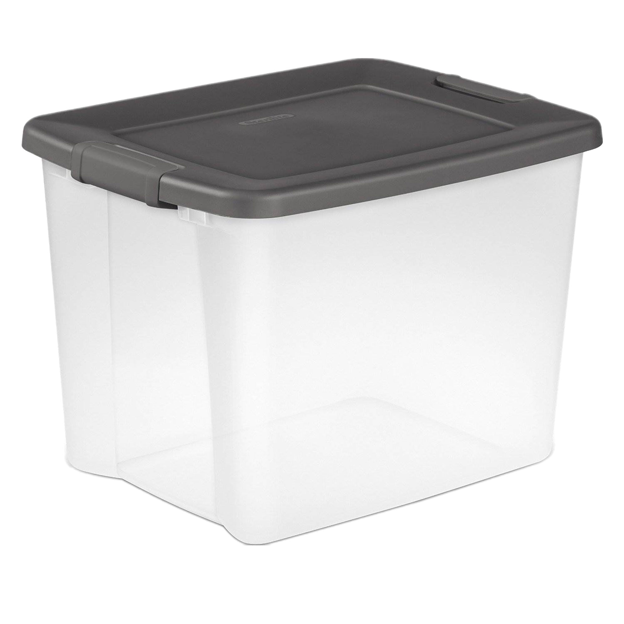 Sterilite ShelfTotes 50 Quart Clear Latched Plastic Storage Container, 36 Pack