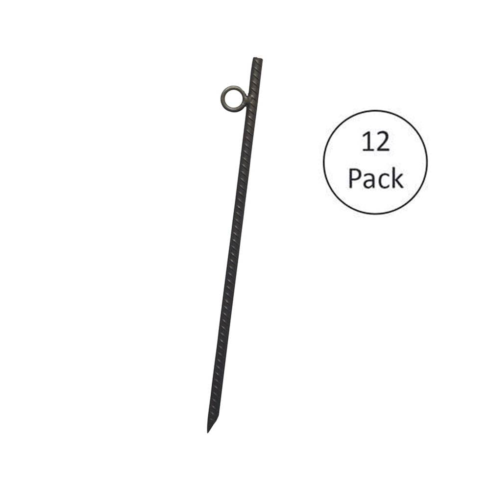 Yard Tuff Grip Rebar 18" Steel Tent Canopy Ground Stakes (12 Pack) (Open Box) - VMInnovations