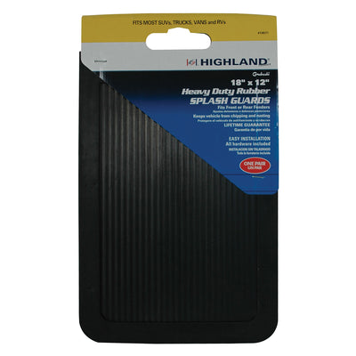 Highland Universal Truck Rubber Mud Flap Splash Guards (Set of 2) (Open Box)