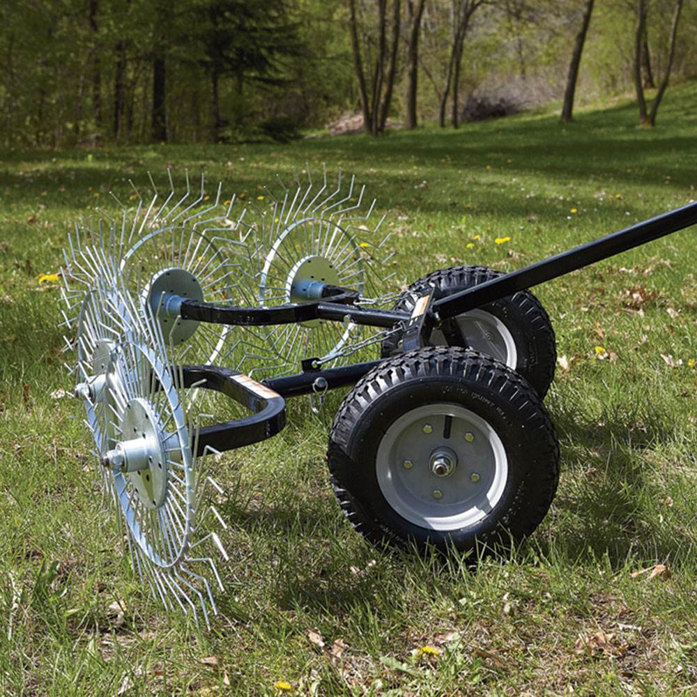 Yard Tuff Acreage Rake Steel Tow Behind Dethatcher for Lawn&Garden 48"(Open Box)