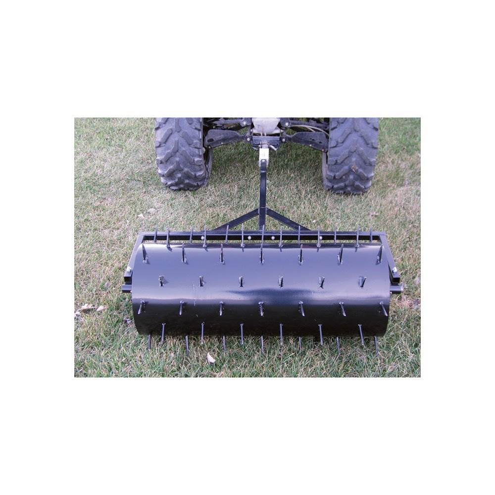 Yard Tuff Steel Spike Lawn Aerator Roller with 36-Inch Width, Black