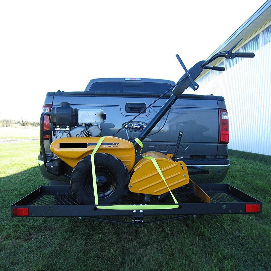 Tow Tuff 62 Inch Steel Cargo Carrier and Bike Rack, Fits All 2 Inch Receivers