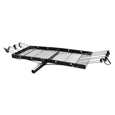 Tow Tuff 62 Inch Steel Cargo Carrier and Bike Rack, Fits All 2 Inch Receivers (Refurbished)