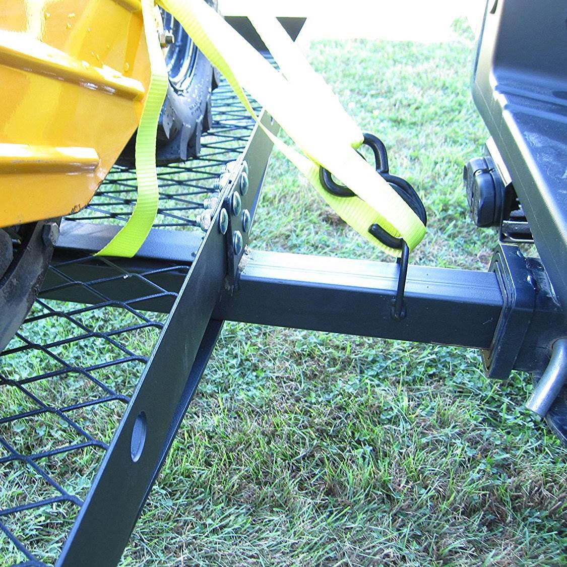 Tow Tuff 62-Inch Steel Cargo Carrier Trailer with Bike Rack (Open Box) - VMInnovations