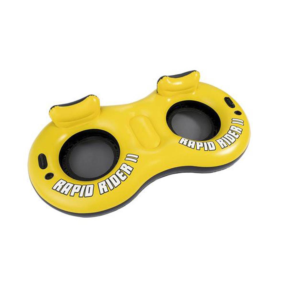 Bestway Rapid Rider 95" Inflatable 2 Person River Raft Tube Float & Cup Holders - VMInnovations
