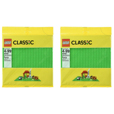 LEGO Base 32 x 32 Stud Building Plate 10 x 10 Inch Platform, Green (2 Pack)