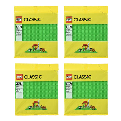 LEGO Base 32 x 32 Stud 10 x 10 Inch Building Plate Platform, Green (4 Pack)