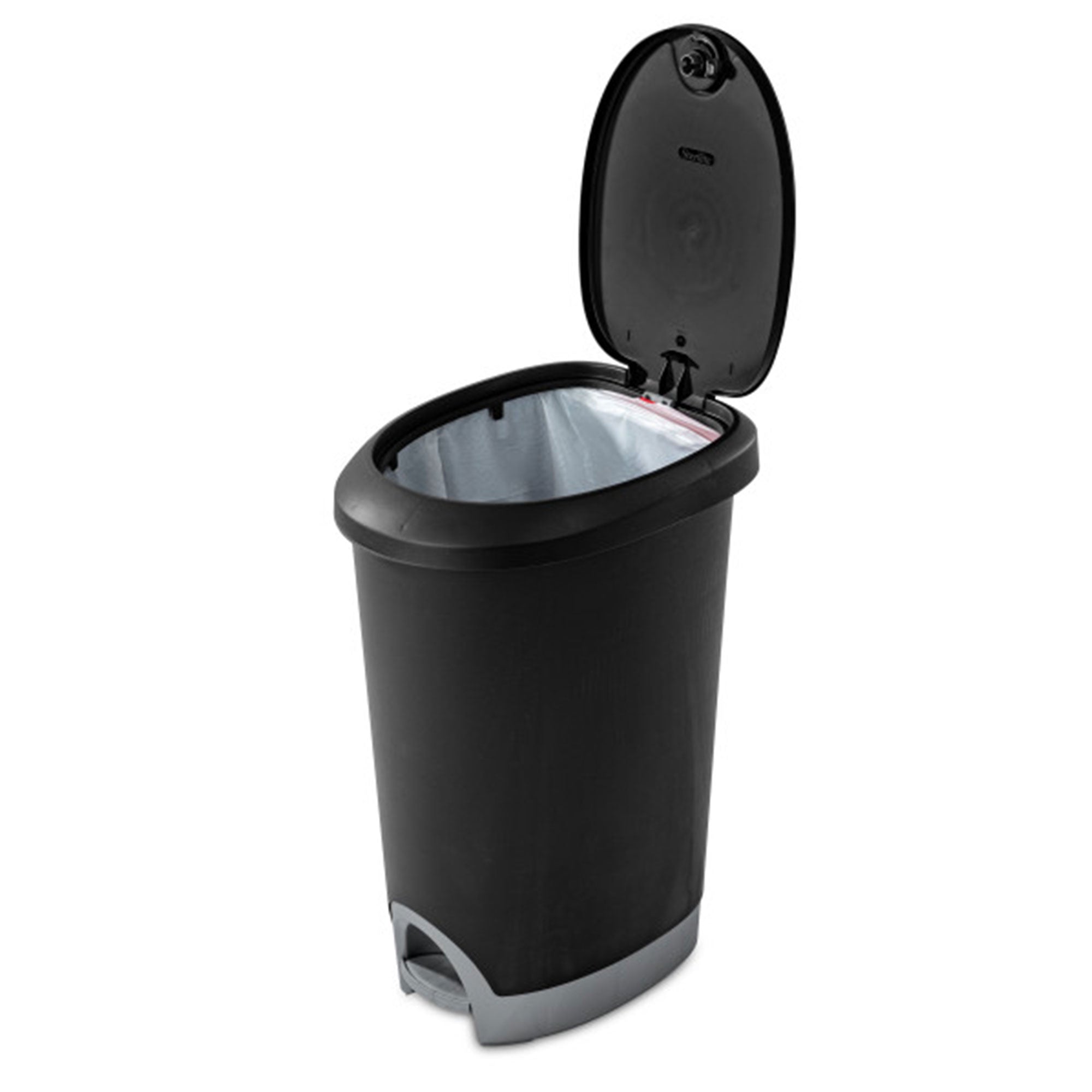 Sterilite 12.6 Gallon Locking Lid Step On Kitchen Wastebasket Trashcan, 8 Pack - VMInnovations