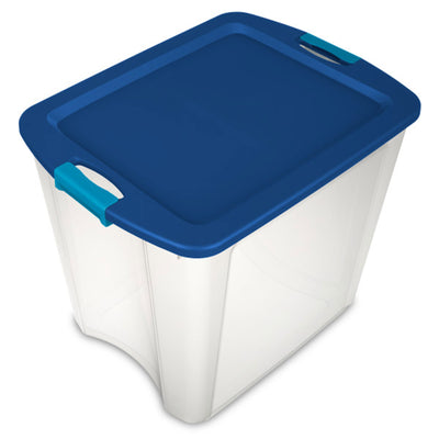 Sterilite 26 Gallon Latch & Carry Plastic Storage Tote Container Box, 12 Pack - VMInnovations