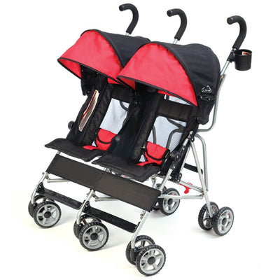 Kolcraft Cloud Lightweight Double Stroller with Recline, Scarlet (Open Box) - VMInnovations