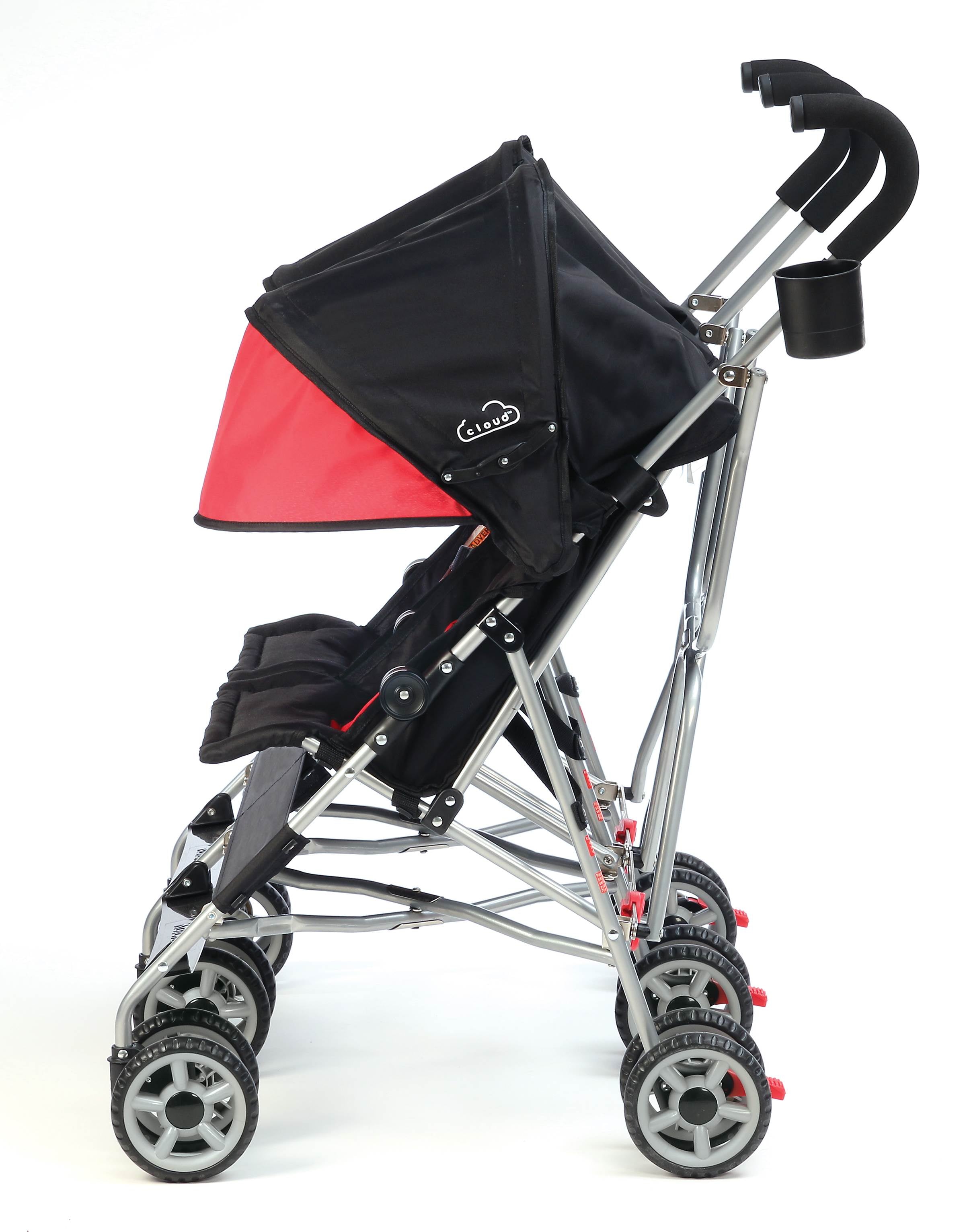 Kolcraft Cloud Lightweight Double Stroller with Recline, Scarlet (Open Box) - VMInnovations