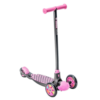 Yvolution Glider Deluxe Adjustable 3-Wheeled Scooter Youth Age 3 to 8, Pink