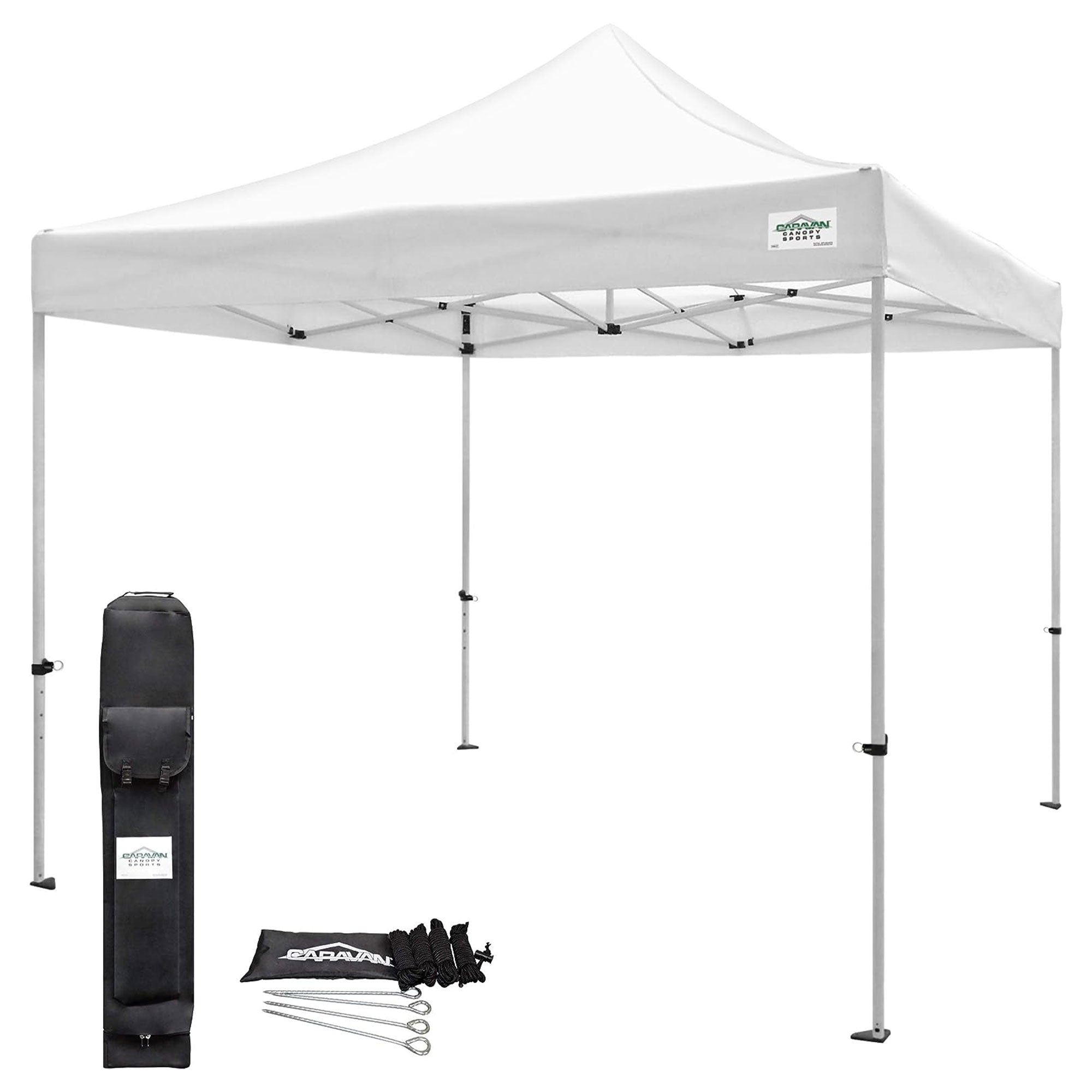 Caravan Canopy TitanShade 10 x 10 Steel Portable Instant Canopy, White (2 Pack)