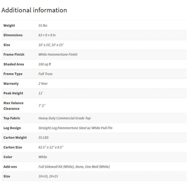 Caravan Canopy TitanShade 10 x 10 Steel Portable Instant Canopy, White (2 Pack) - VMInnovations