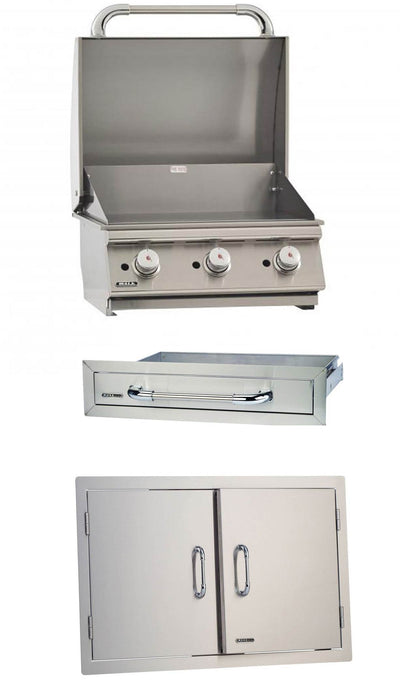 Bull 3 Burner Natural Gas Barbecue Grill Griddle & Accessory Package